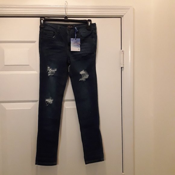 Studio V Distressed Jeans Girls Size 10 - Picture 1 of 5